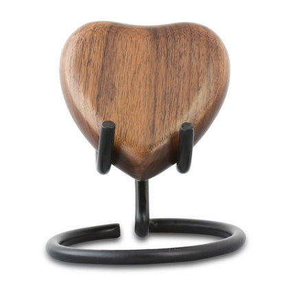 Dark Wood Heart Keepsake