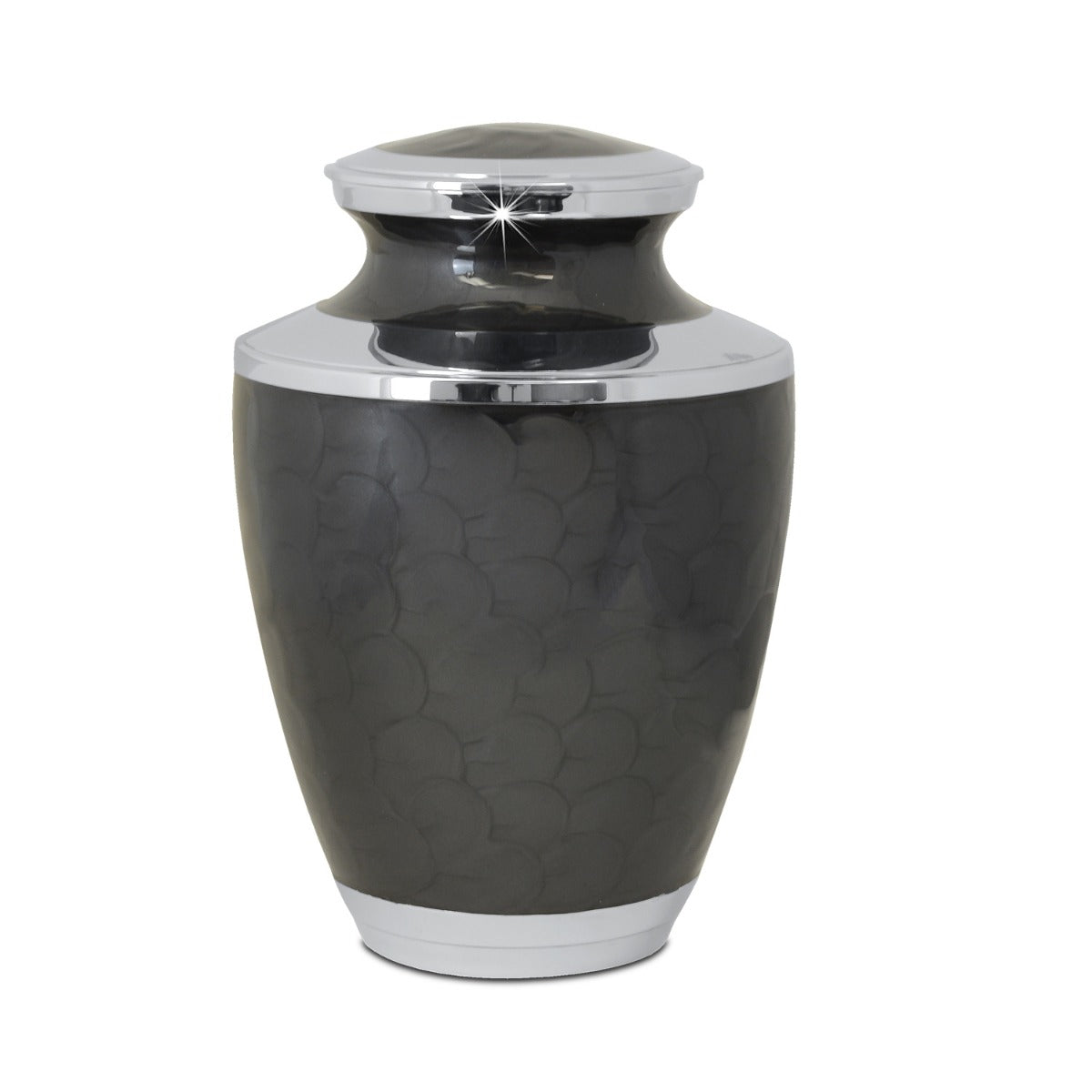 Black Plain Adult Brass Urn