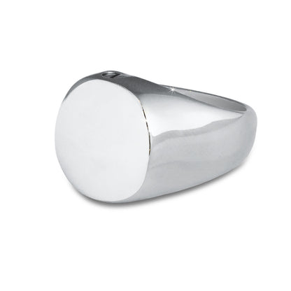Mens Cremation Steel Ring Keepsake Size - 12